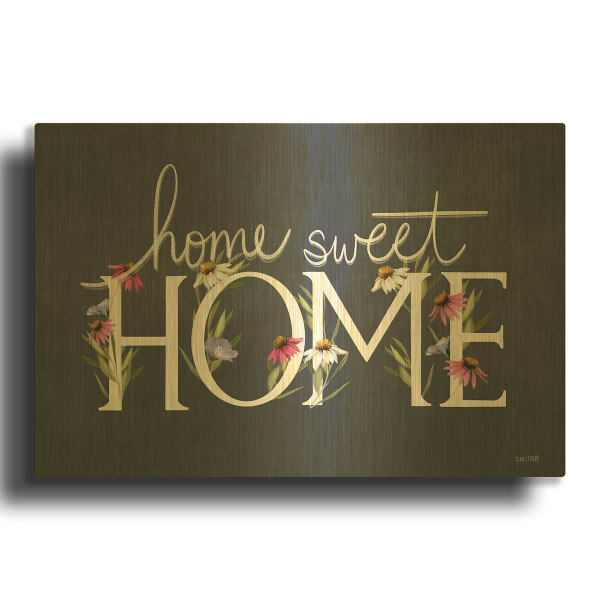 'Home Sweet Home' By House Fenway Gold Metal Wall Art
