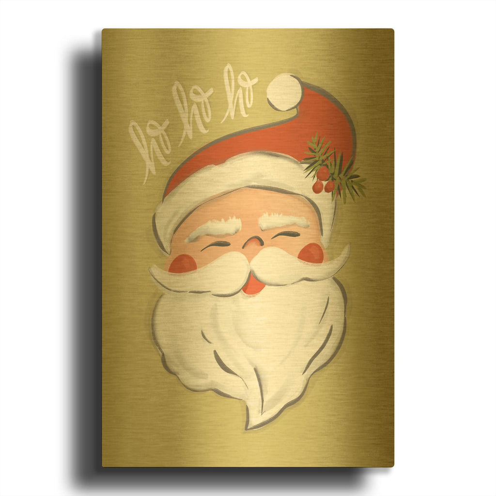 'Vintage Santa' By House Fenway Gold Metal Wall Art