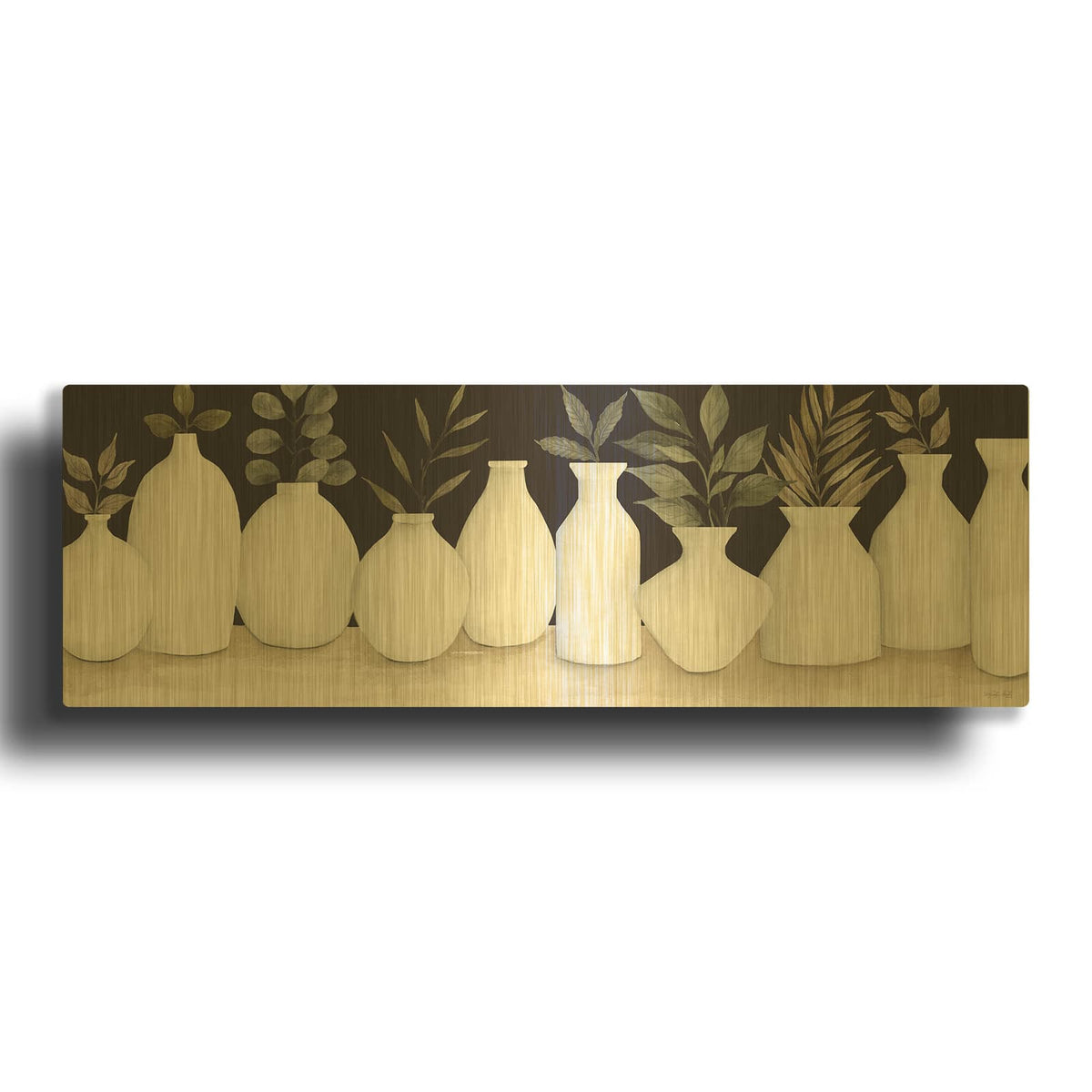 'Ebony And Ivory' By Cindy Jacobs Gold Metal Wall Art