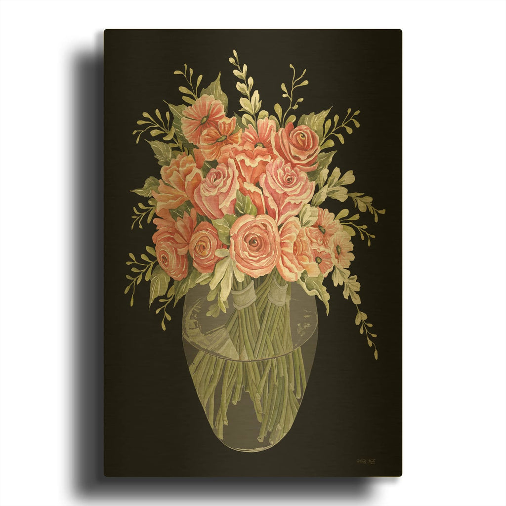 'Flowers For You' By Cindy Jacobs Gold Metal Wall Art