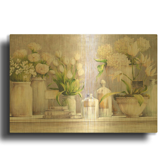 'Favorite Flowers' By White Ladder Gold Metal Wall Art