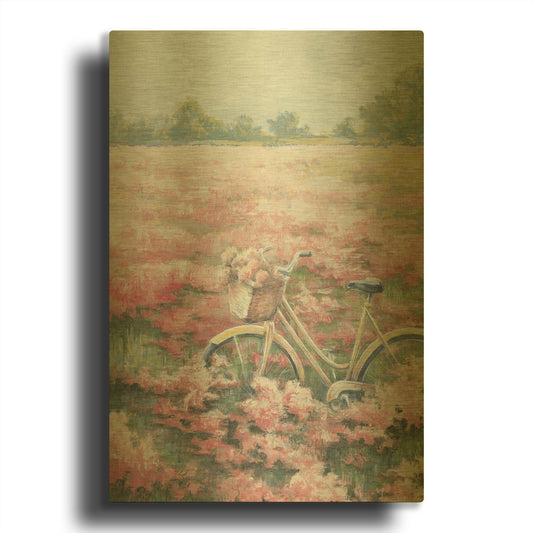 'Field Of Flowers' By White Ladder Gold Metal Wall Art
