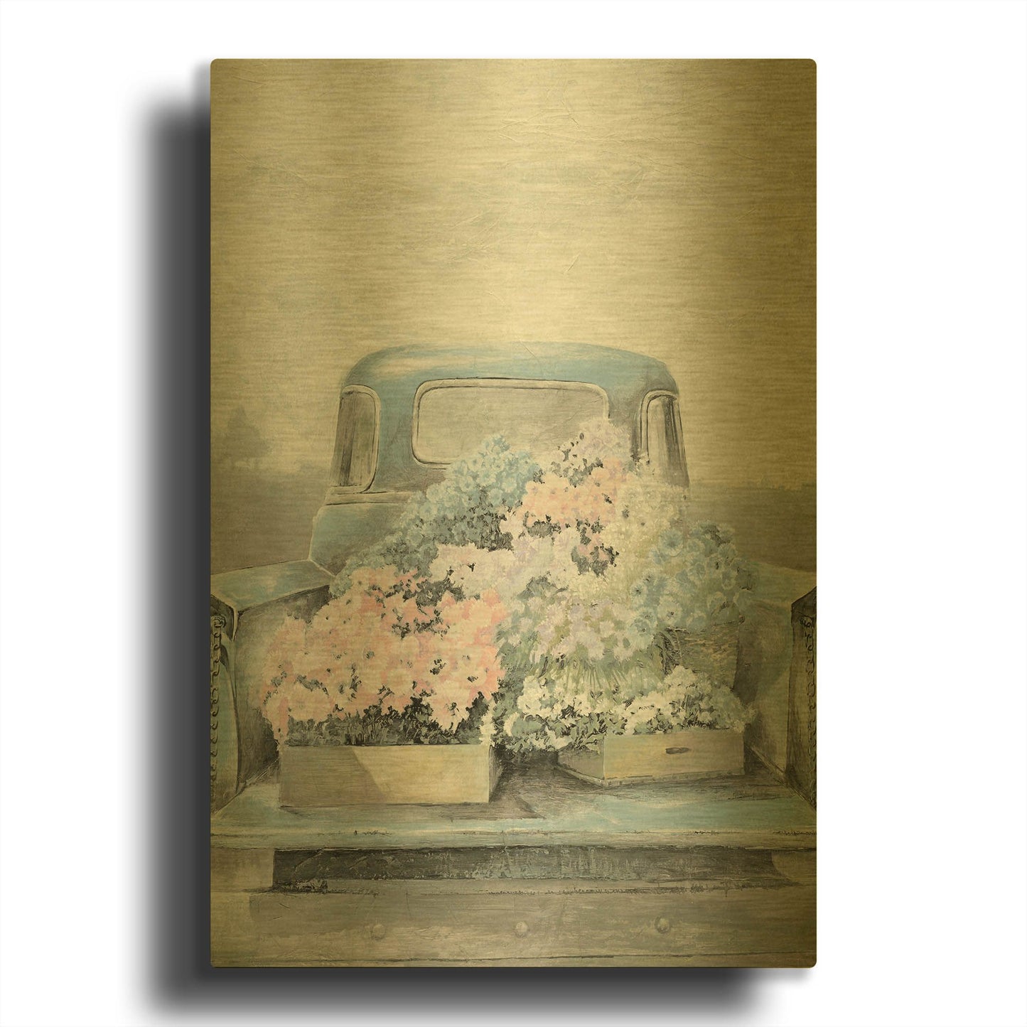 'Fresh Picks' By White Ladder Gold Metal Wall Art