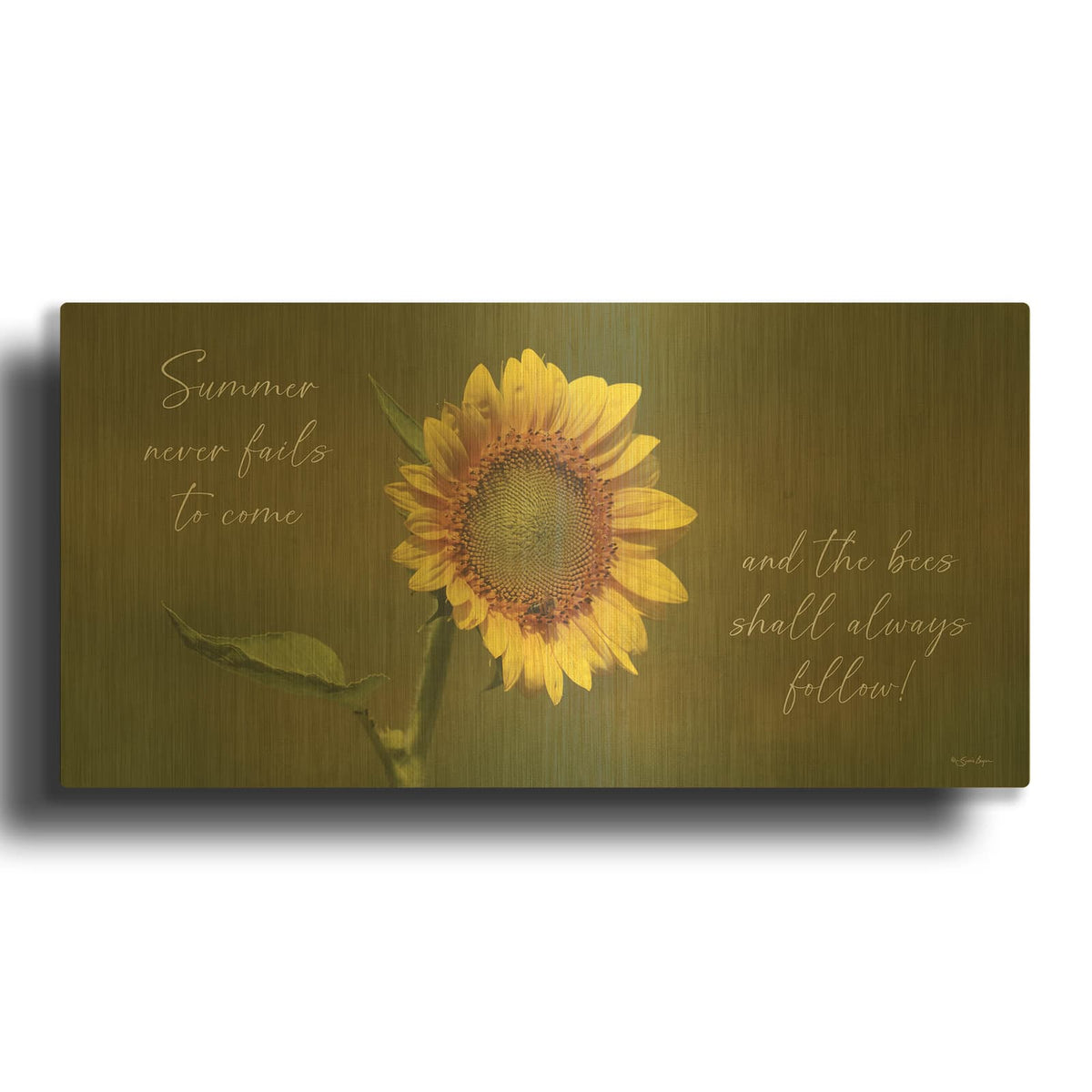 'Summer Never Fails To Come' By Susie Boyer Gold Metal Wall Art
