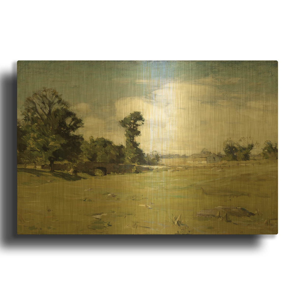 'Country Pasture' By Stellar Design Studio Gold Metal Wall Art