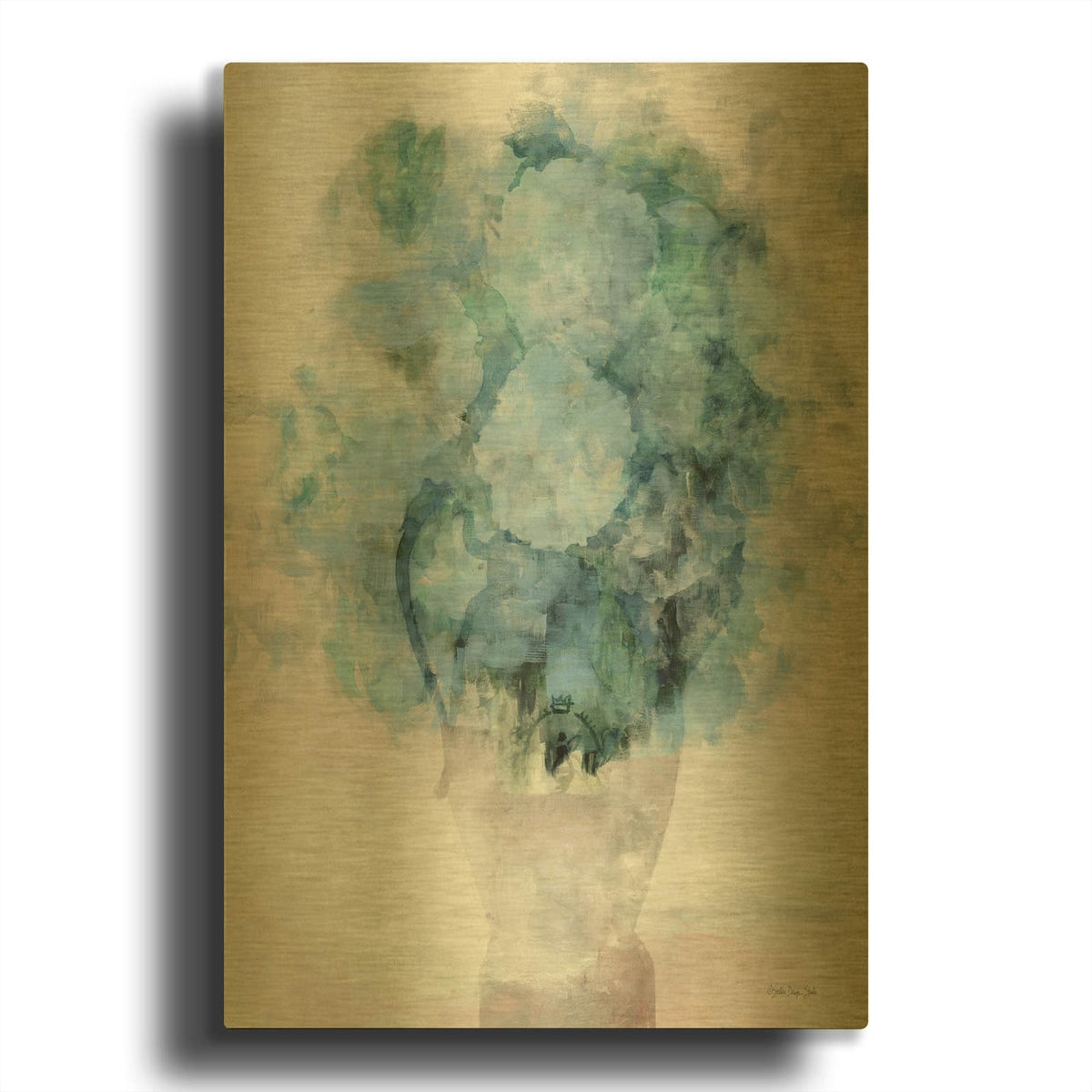 'Floral Secrets 1' By Stellar Design Studio Gold Metal Wall Art