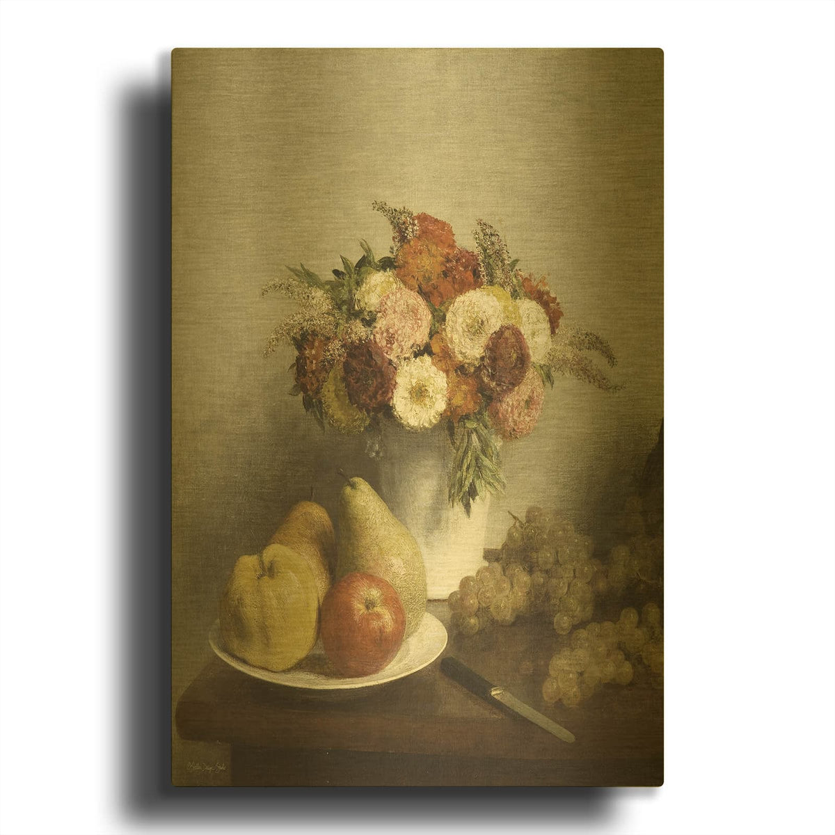 'Fruit Treat' By Stellar Design Studio Gold Metal Wall Art