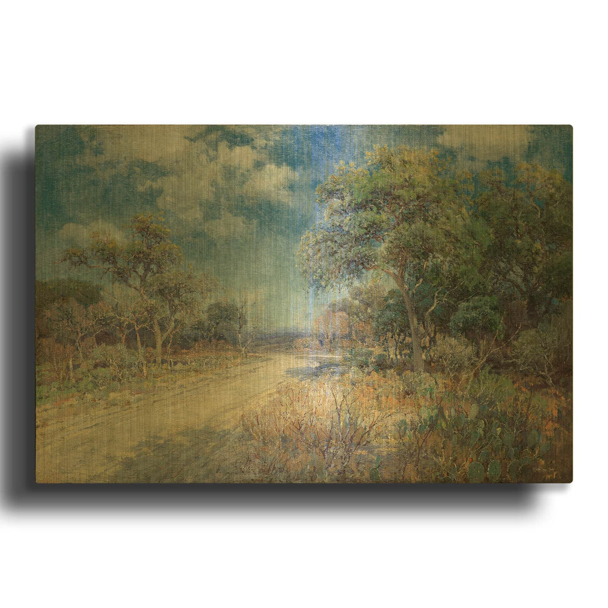 'Road To The Hills' By Stellar Design Studio Gold Metal Wall Art