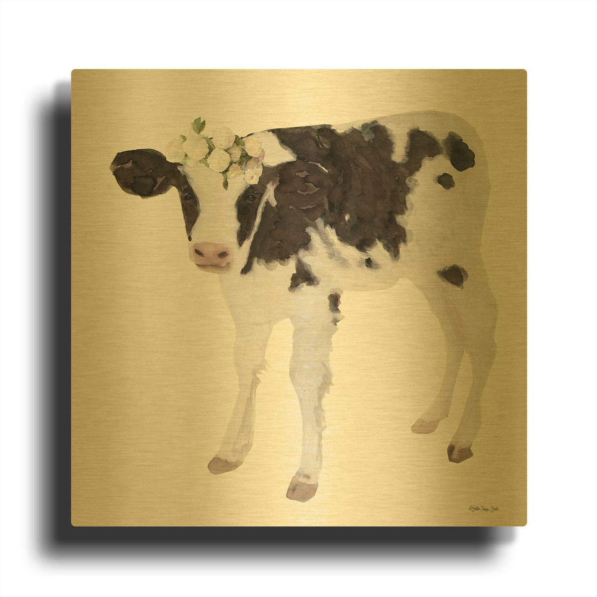 'Rosie' By Stellar Design Studio Gold Metal Wall Art
