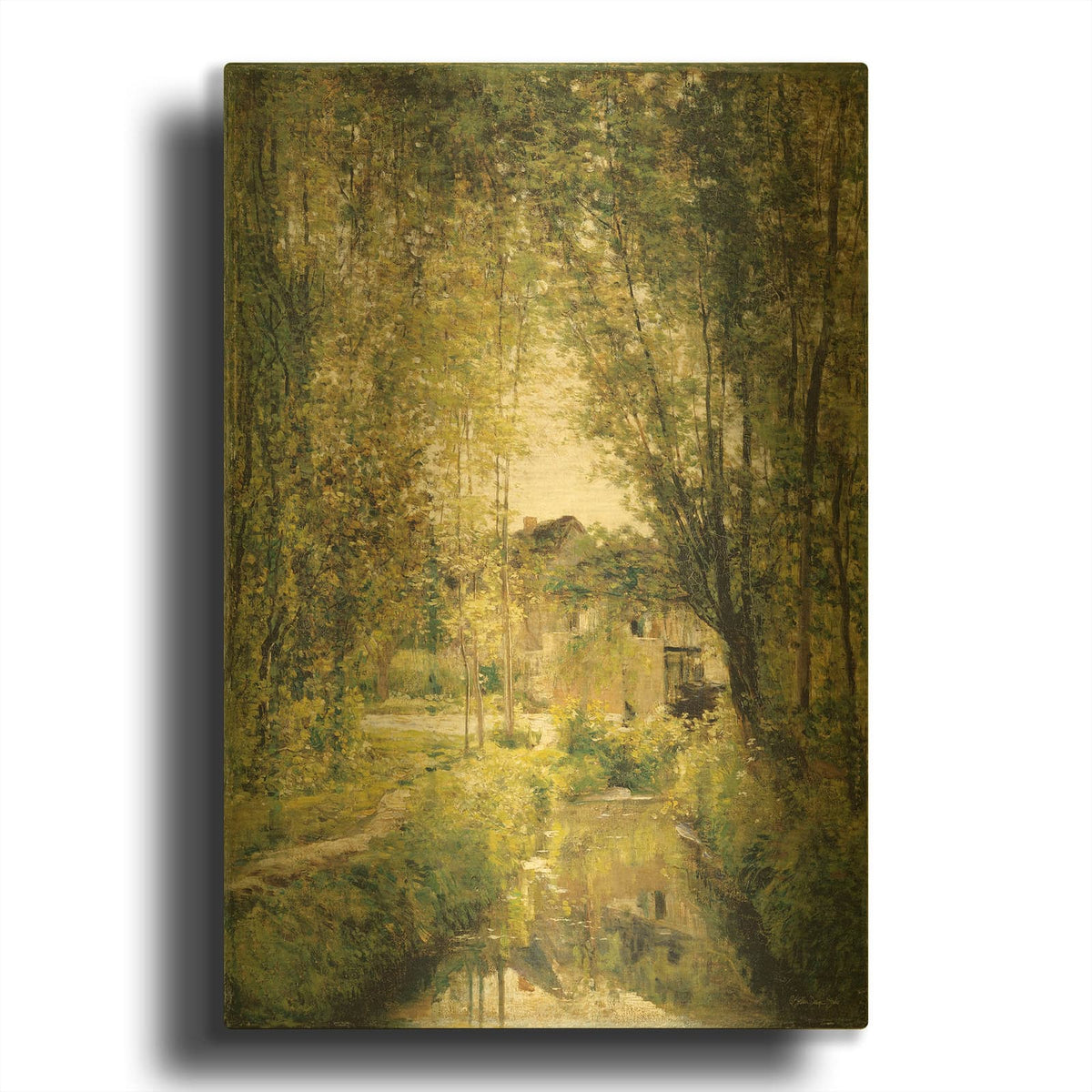'Sunlit Stream' By Stellar Design Studio Gold Metal Wall Art