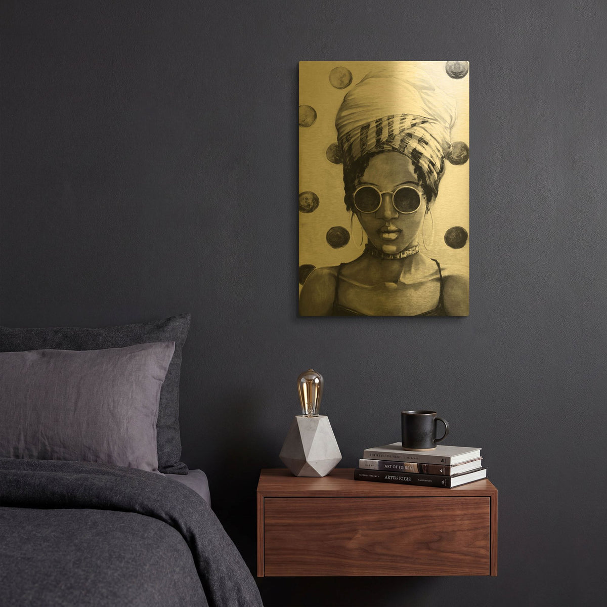 '90s Mood' By Dogwood Portfolio Gold Metal Wall Art