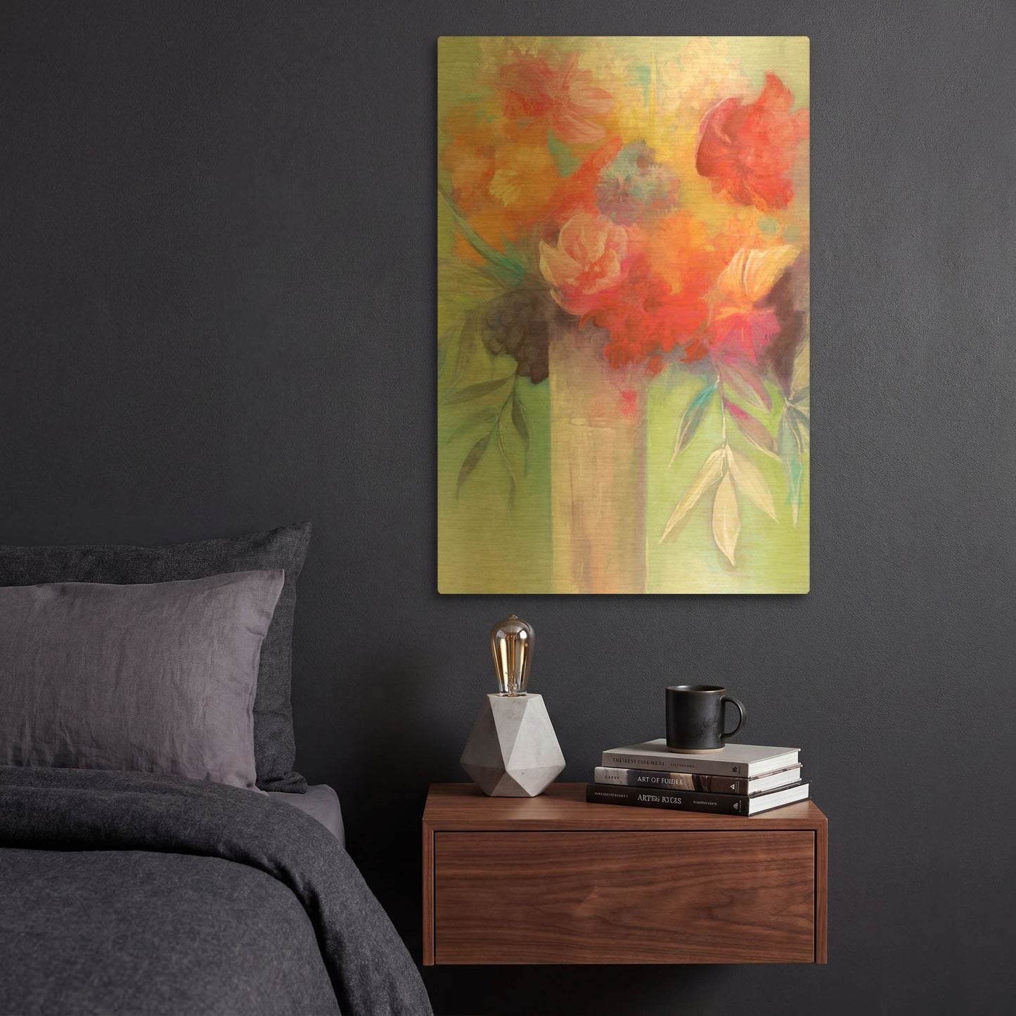 'Bright And Cheery Flowers' By Dogwood Portfolio Gold Metal Wall Art