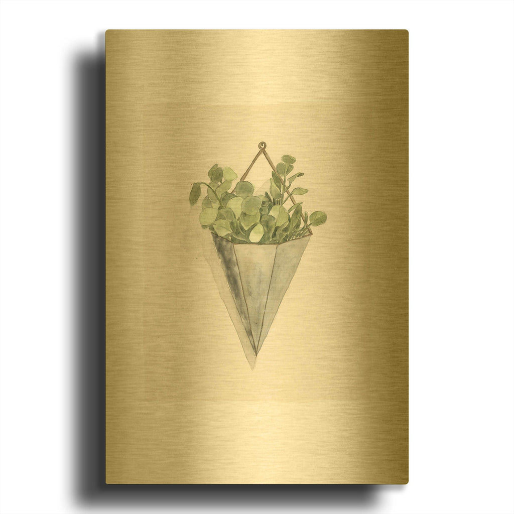 'Eucalyptus Wall Pocket' By Dogwood Portfolio Gold Metal Wall Art