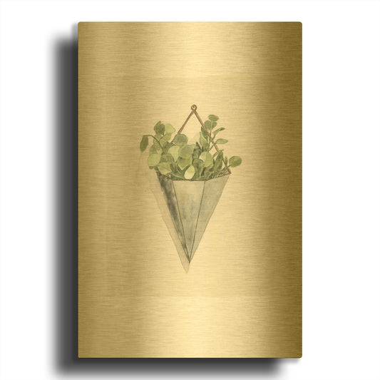 'Eucalyptus Wall Pocket' By Dogwood Portfolio Gold Metal Wall Art