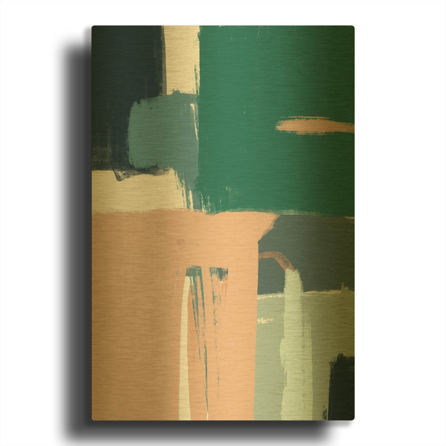 'Abstract Elements' By Christov Art Gold Metal Wall Art