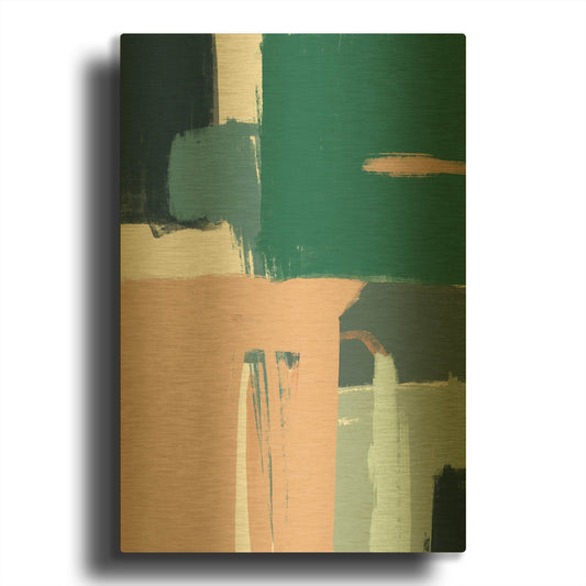 'Abstract Elements' By Christov Art Gold Metal Wall Art