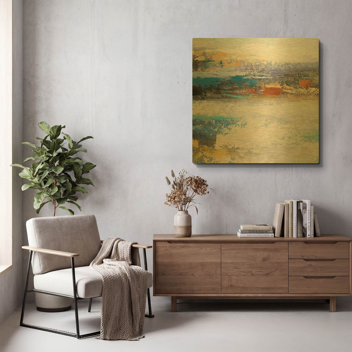 'Afternoon' By Christov Art Gold Metal Wall Art
