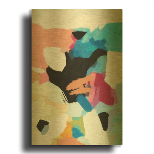 'Alegra 22' By Christov Art Gold Metal Wall Art