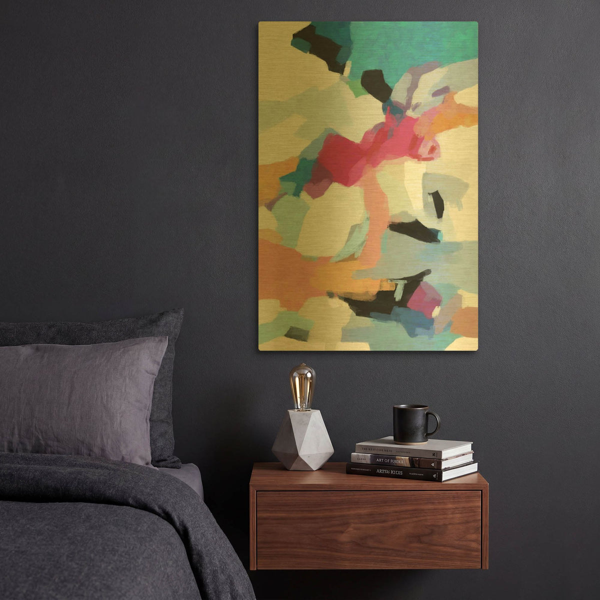 'Alegra 23' By Christov Art Gold Metal Wall Art