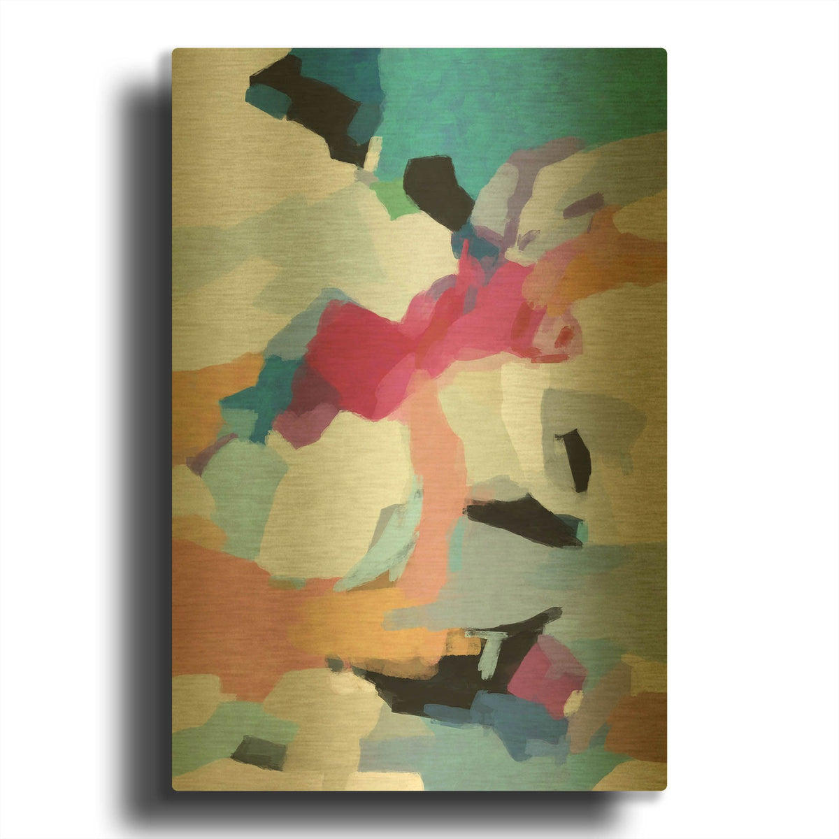 'Alegra 23' By Christov Art Gold Metal Wall Art