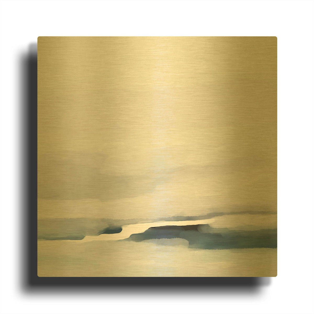 'Coastal Abstract' By Christov Art Gold Metal Wall Art
