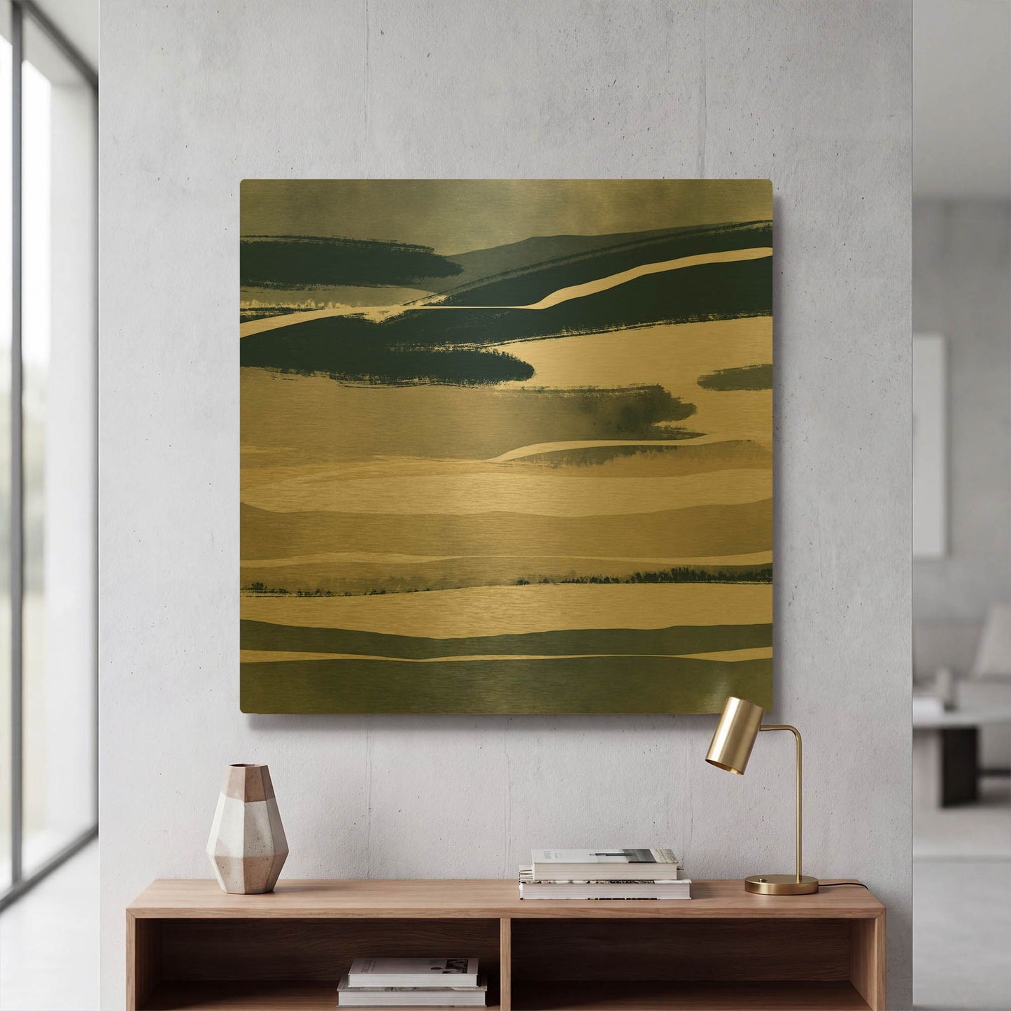 'Coastal Dream 1' By Christov Art Gold Metal Wall Art