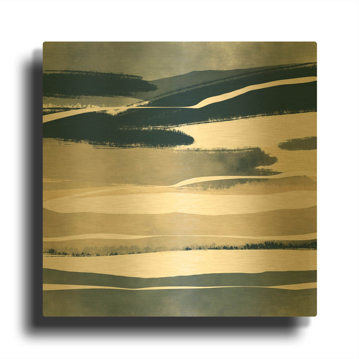 'Coastal Dream 1' By Christov Art Gold Metal Wall Art