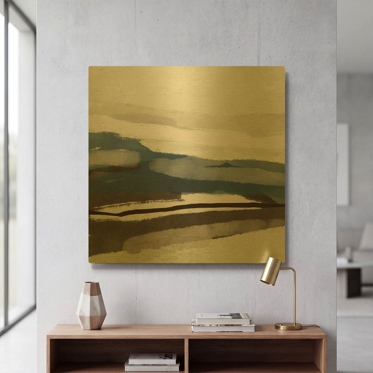 'Coastal Dream 3' By Christov Art Gold Metal Wall Art