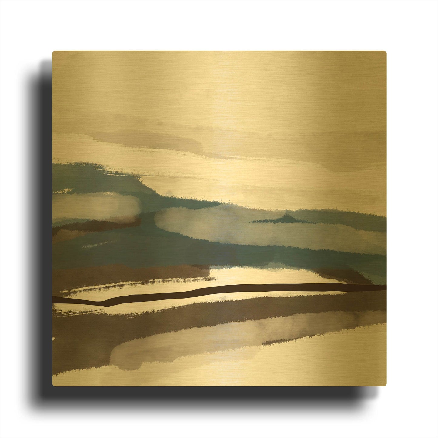 'Coastal Dream 3' By Christov Art Gold Metal Wall Art