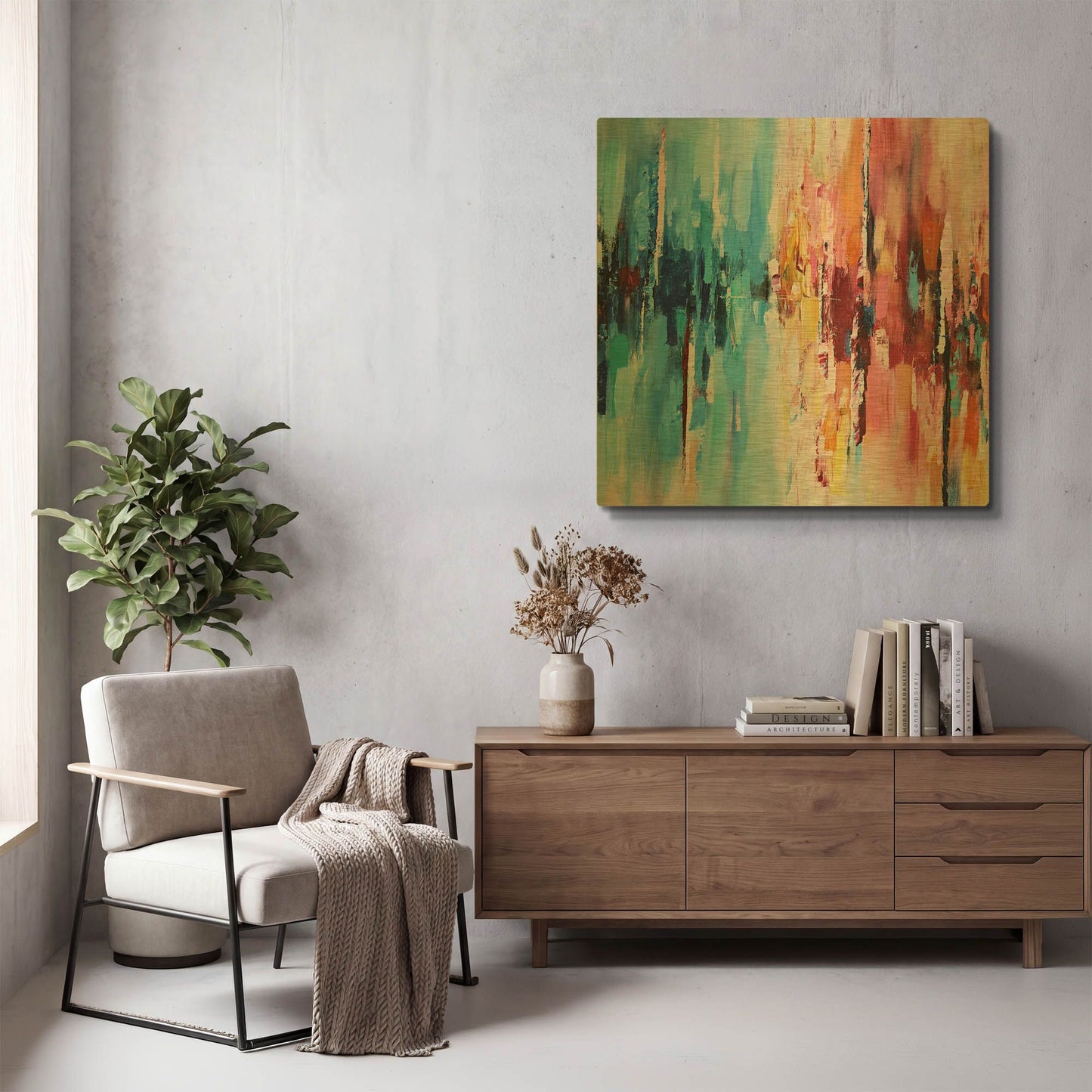 'Contrast' By Christov Art Gold Metal Wall Art