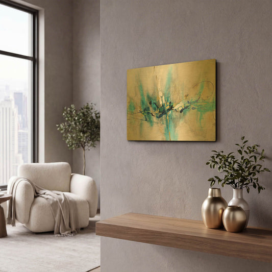 'Expression' By Christov Art Gold Metal Wall Art
