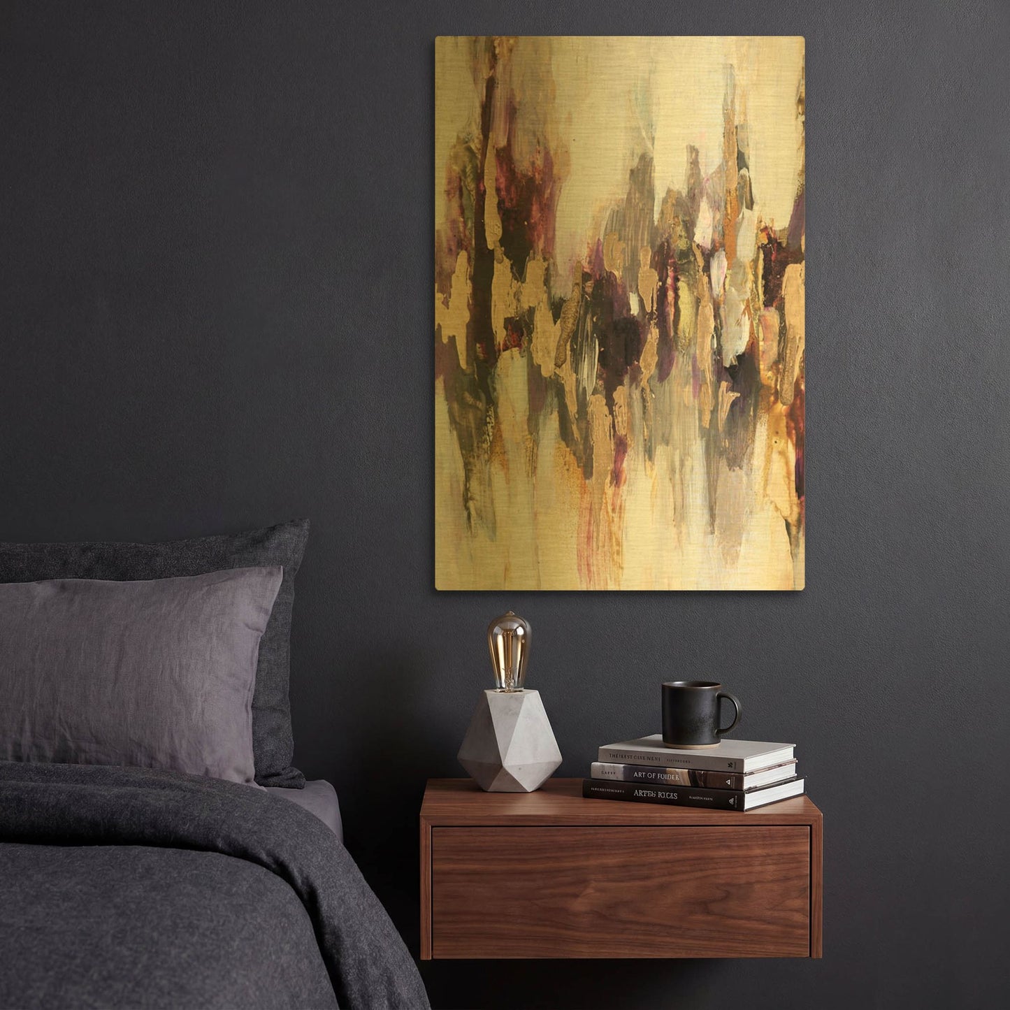 'Gleaming Gold' By Christov Art Gold Metal Wall Art
