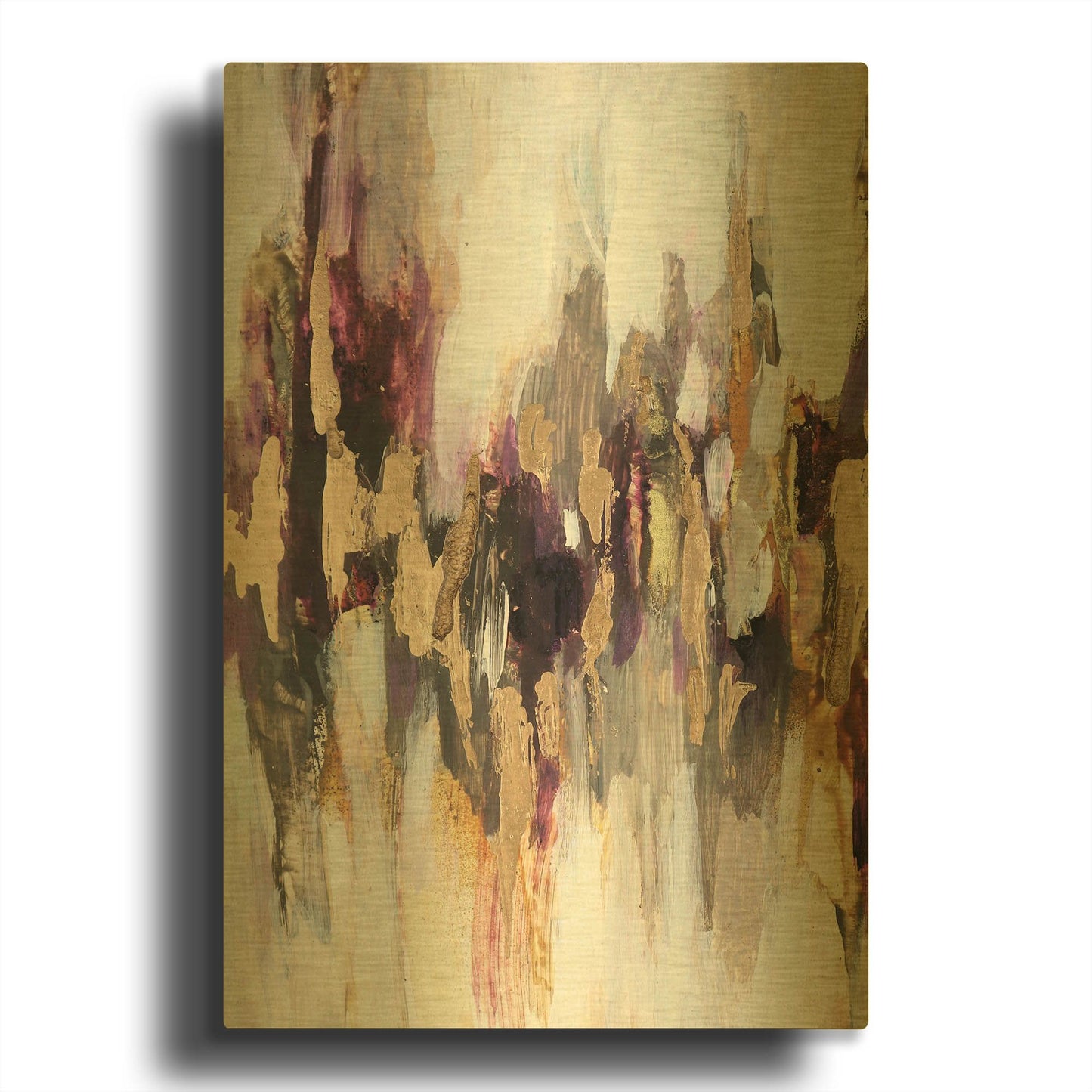 'Gleaming Gold' By Christov Art Gold Metal Wall Art