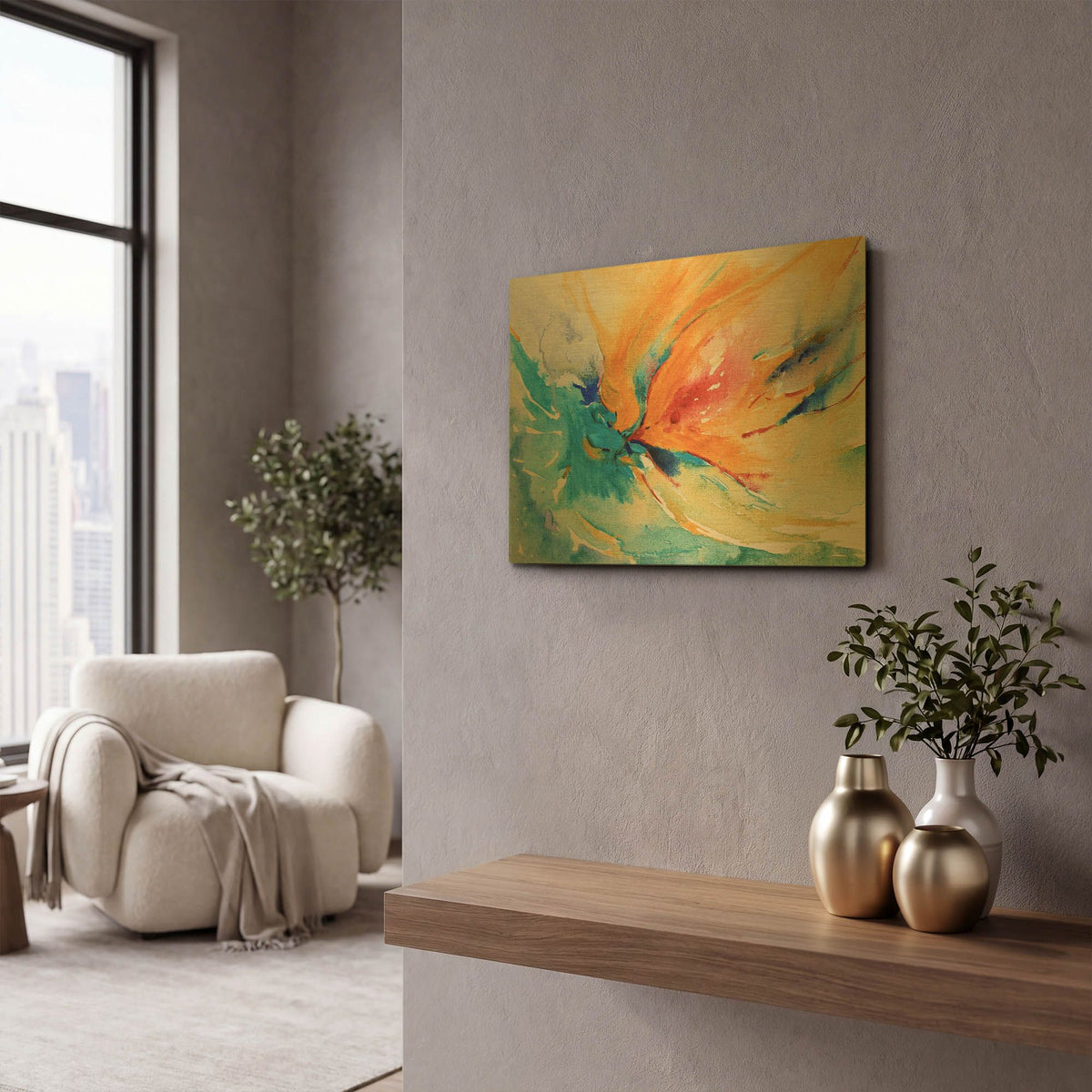 'Happiness' By Christov Art Gold Metal Wall Art