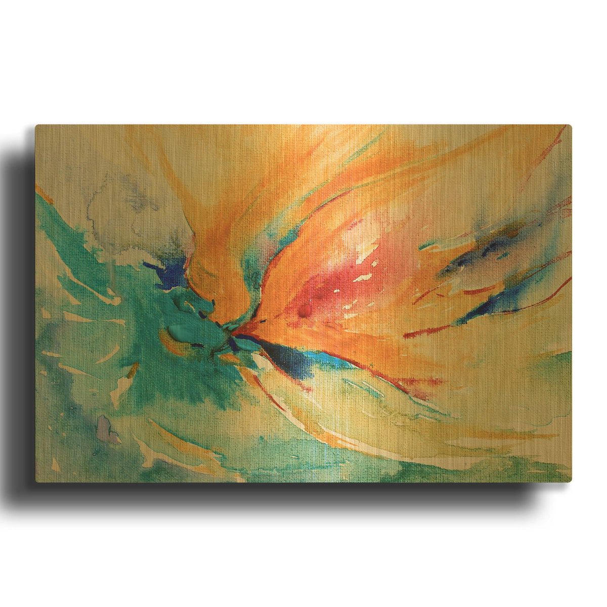 'Happiness' By Christov Art Gold Metal Wall Art