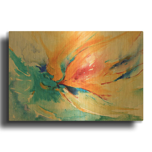 'Happiness' By Christov Art Gold Metal Wall Art
