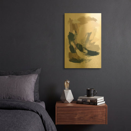 'Intuitive 2' By Christov Art Gold Metal Wall Art