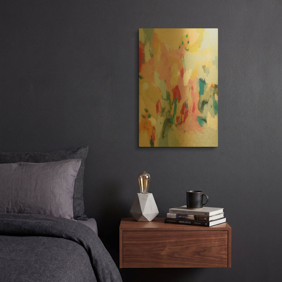 'Positive Vibes 2' By Christov Art Gold Metal Wall Art
