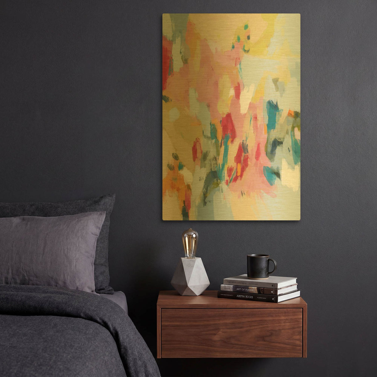 'Positive Vibes 2' By Christov Art Gold Metal Wall Art