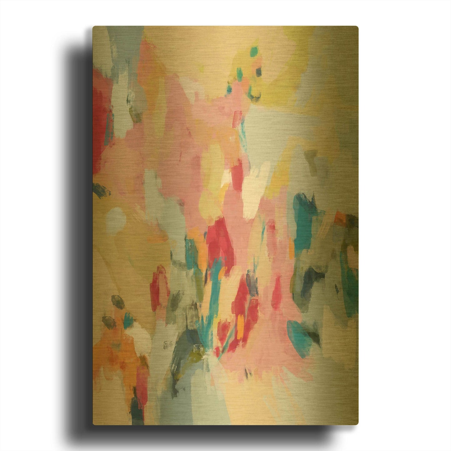 'Positive Vibes 2' By Christov Art Gold Metal Wall Art