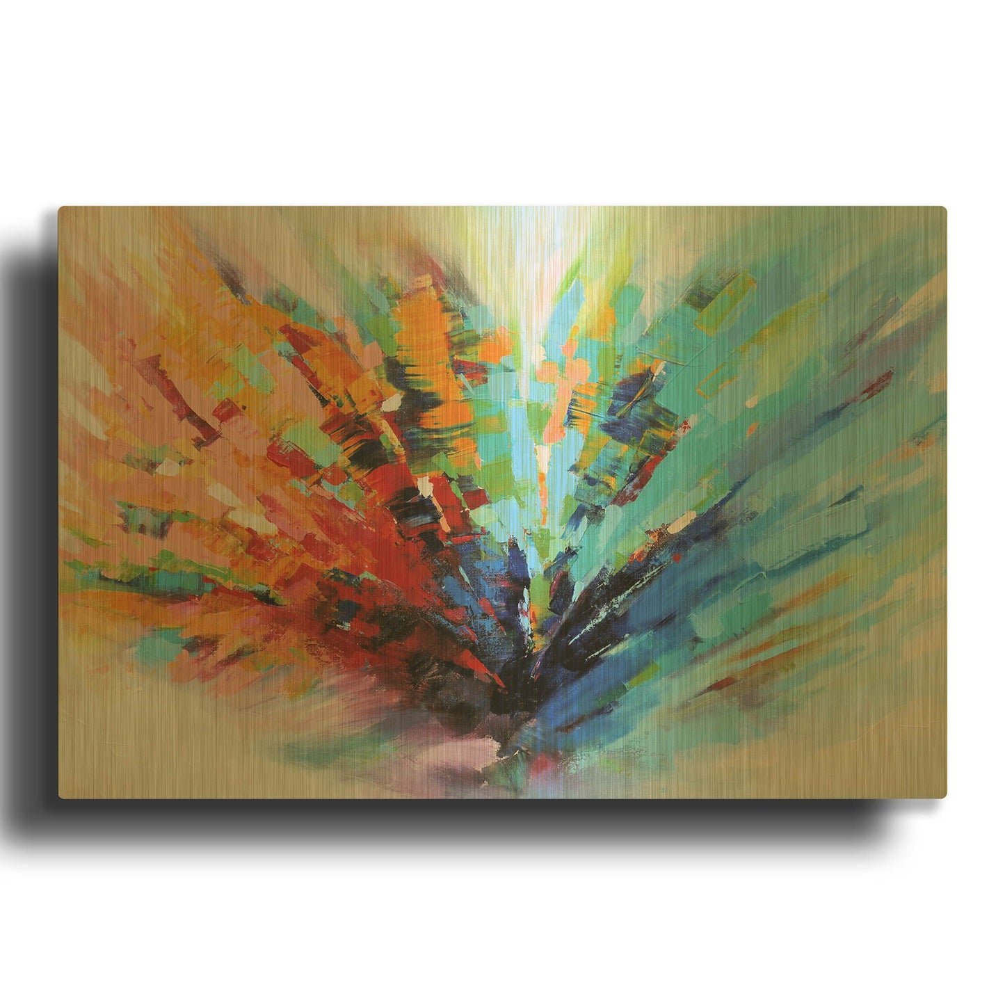 'Positive Vibes' By Christov Art Gold Metal Wall Art