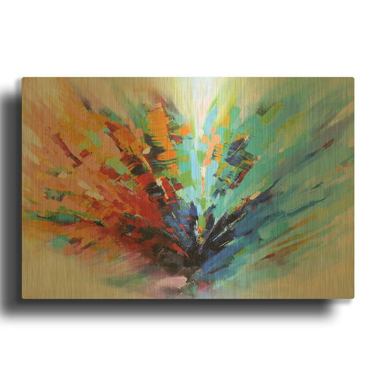 'Positive Vibes' By Christov Art Gold Metal Wall Art