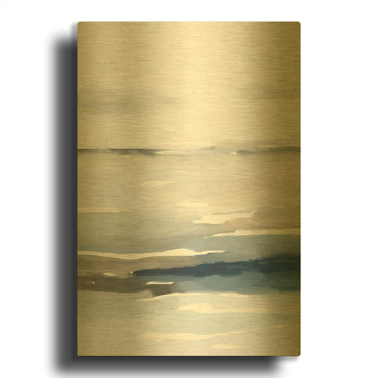 'Serenity 4' By Christov Art Gold Metal Wall Art