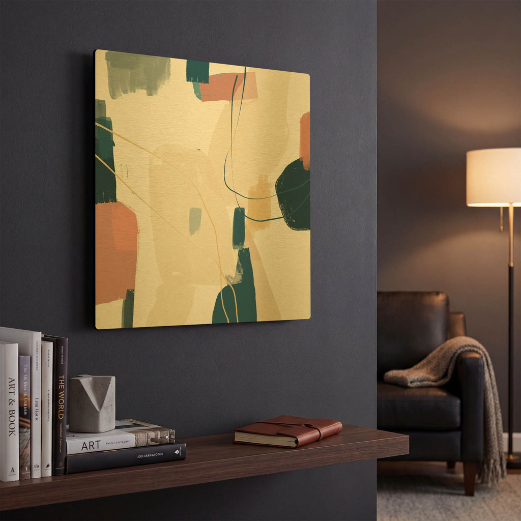 'Summer Vibes 1' By Christov Art Gold Metal Wall Art