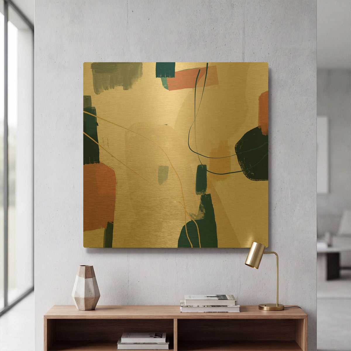 'Summer Vibes 1' By Christov Art Gold Metal Wall Art