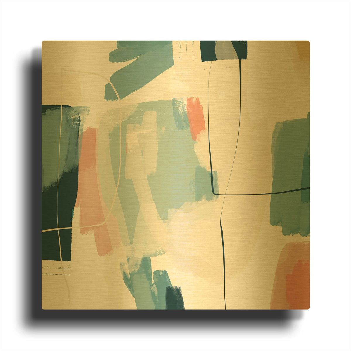 'Summer Vibes 2' By Christov Art Gold Metal Wall Art