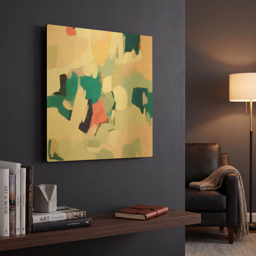 'Summer Vibes 3' By Christov Art Gold Metal Wall Art