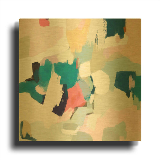 'Summer Vibes 3' By Christov Art Gold Metal Wall Art