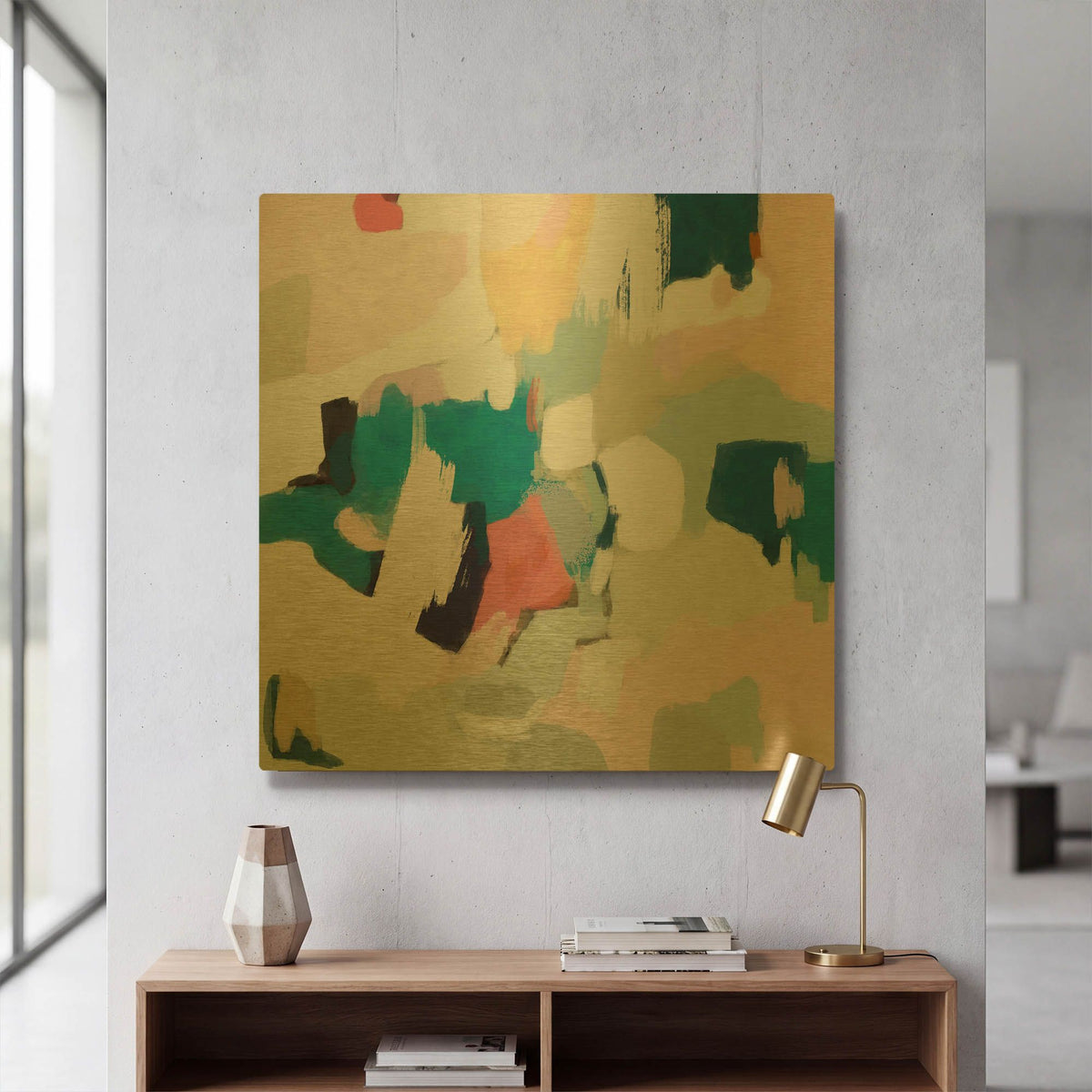 'Summer Vibes 3' By Christov Art Gold Metal Wall Art