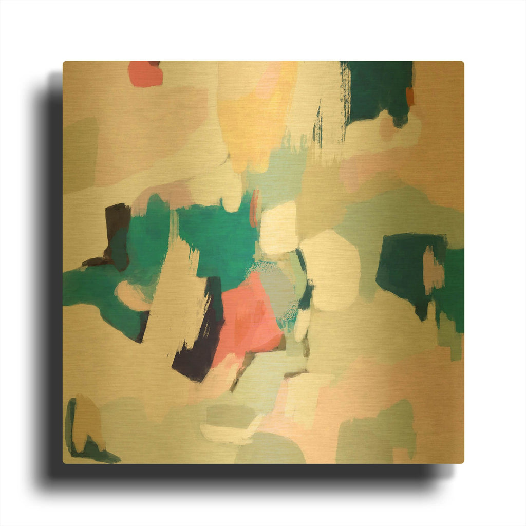 'Summer Vibes 3' By Christov Art Gold Metal Wall Art
